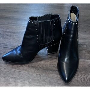 MICHAEL Michael Kors Gemma Leather Ankle Boot Black 7